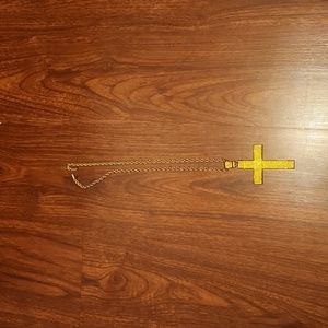 Yellow Canary Cross necklace